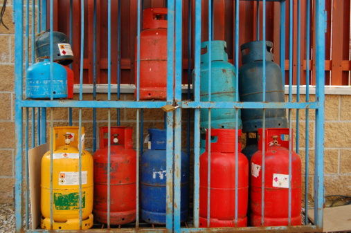 Gas bottles storage cages